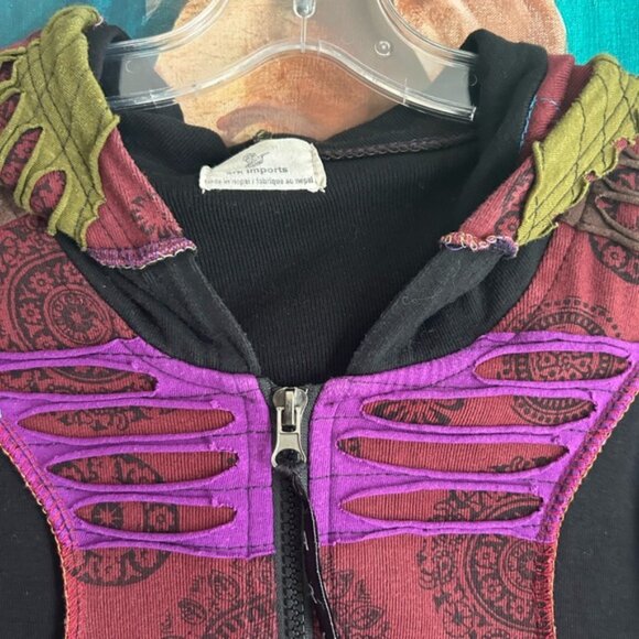 Ark Imports Bohemian Patchwork Bomber Jacket Small - Picture 3 of 16